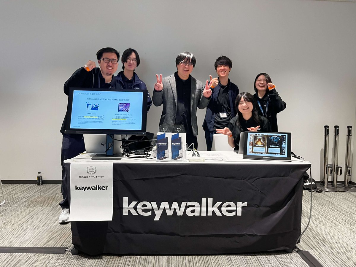 KeywalkerInc's tweet photo. キーウォーカーは #JTUG総会 シルバーパートナーとしてブース出展中です！

スポンサーブース正面でお待ちしております✨
「データ成熟度診断」もやってますので、ぜひブースにお立ち寄りください！
#TabFes #JTUG #Tableau https://t.co/HeubEn5ctY