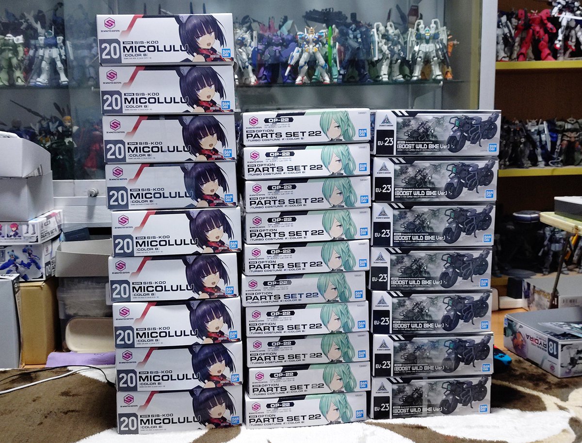 1919GOES's tweet photo. 先週の購入品デス⁉️
30MSミコルル皆さん無事に購入できたとポストがあったので
わても無事にゲットできた報告しておきます👍️
今年最後の買い物なので奮発していつも以上に買ってしまって誠にすみませんでした🙇
来年は少し購入を控えます…
＃30MS ＃30MM　＃ミコルル https://t.co/cJlxO61HQa