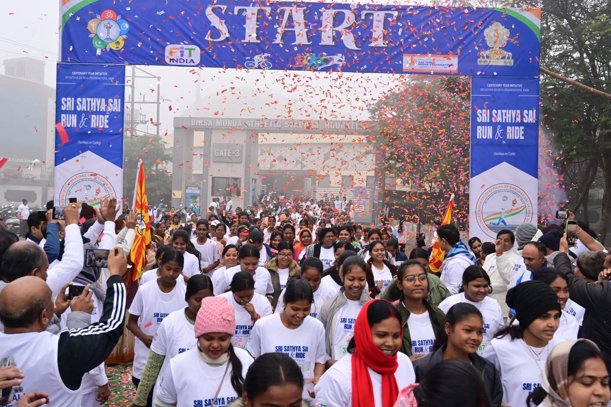 sathyasaiodisha's tweet photo. Loving Sairam..
With the blessings of Bhagawan Sri Sathya Sai Baba, Run & Ride for Unity was successfully organised at Rourkela, Odisha, on 21st December 2025 at 6:00 AM, commemorating the Birth Centenary of Bhagawan.
#runandride
#SaiCentenaryCelebrations
#Sundergarh
-Media Team https://t.co/Fp0AvGwdnL