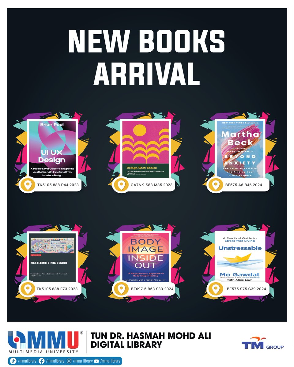 New Books Arrival @ THDL

Check it out at our library webOPAC: 
opac.mmu.edu.my