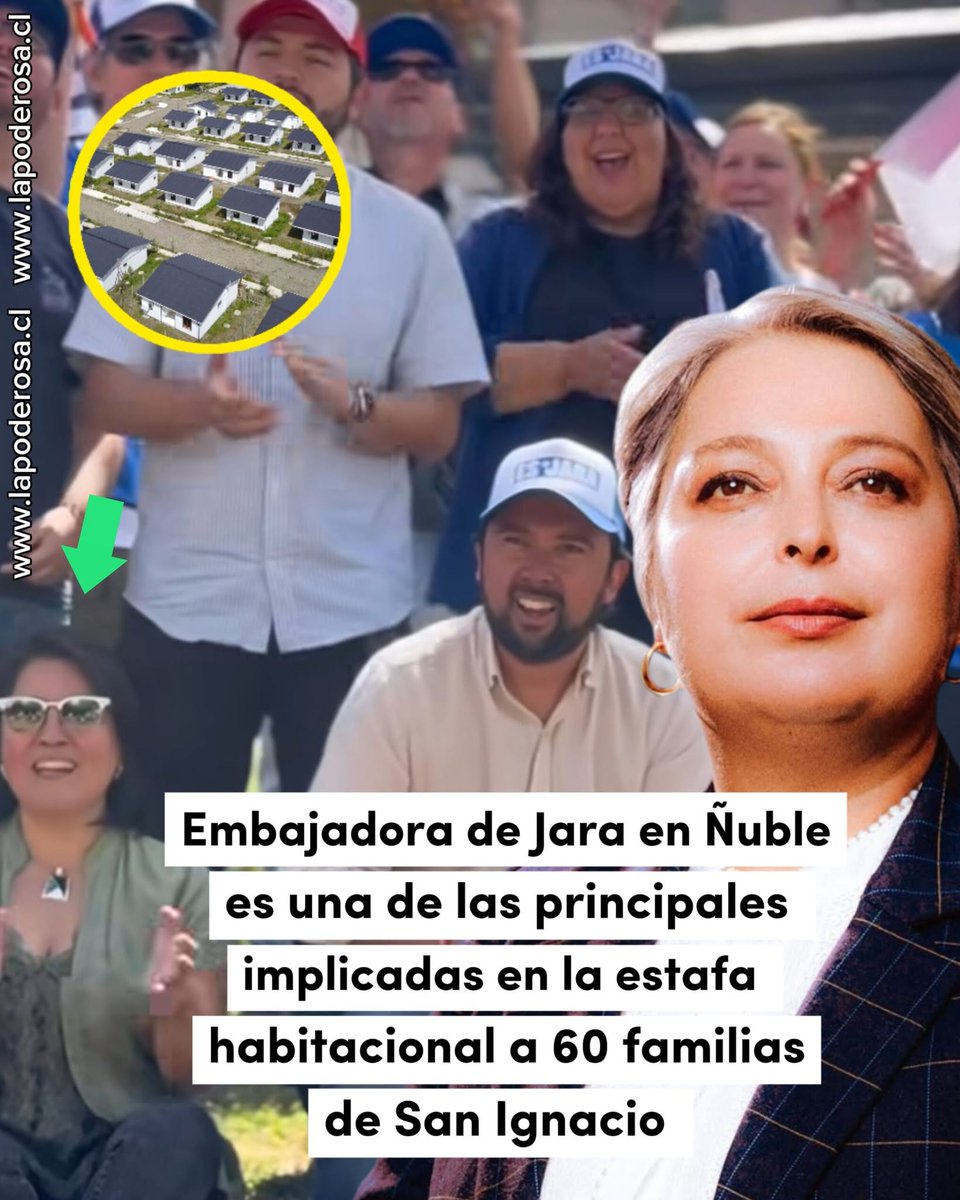 EMBAJADORA DE JEANNETTE JARA EN ÑUBLE ES LA PRINCIPAL IMPLICADA EN ESTAFA HABITACIONAL A 60 FAMILIAS DE SAN IGNACIO
LA ESTAFA: 60 FAMILIAS DE SAN IGNACIO SIN CASA Y UNA FUNCIONARIA QUE ARRANCÓ CON LICENCIA
 
Destacó la presencia de Daniela Guzmán, actual consejera regional por el