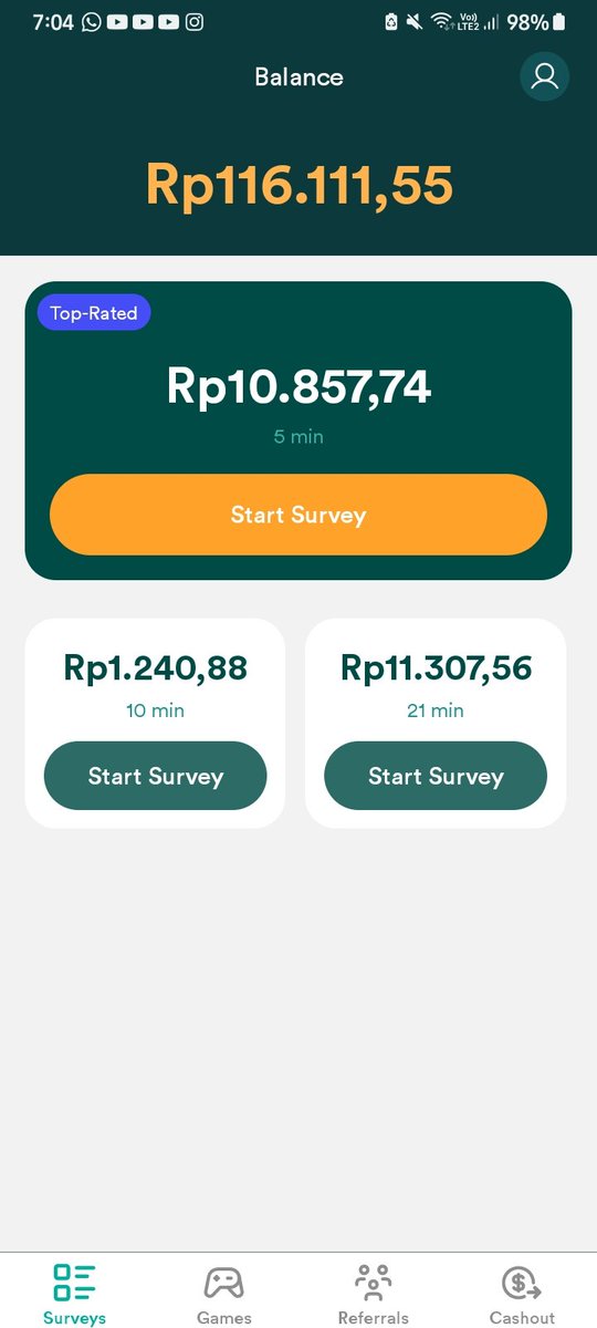 aseloloey's tweet photo. @seizethedaaay Haii, kalau lagi nyari part time/freelance, aku biasa isi survey online. Aku biasa isi survey ini buat tambahan, dan aku udah pernah cair. Nggak ribet sih. Kalau kamu mau, aku share linknya. Dan ini juga testimoni aku real udah pernah narik saldo.
https://t.co/LyxNFBNqI0 https://t.co/KNQQN76bfb