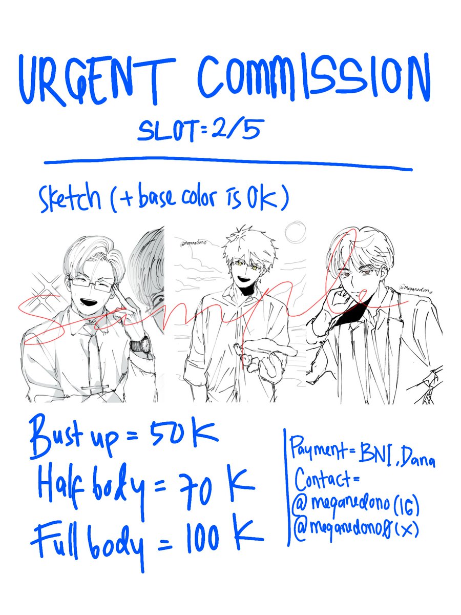 Open urgent commission, IDR only
Slot (2/5)

#Commission #commissionsopen #artidn #zonauang️