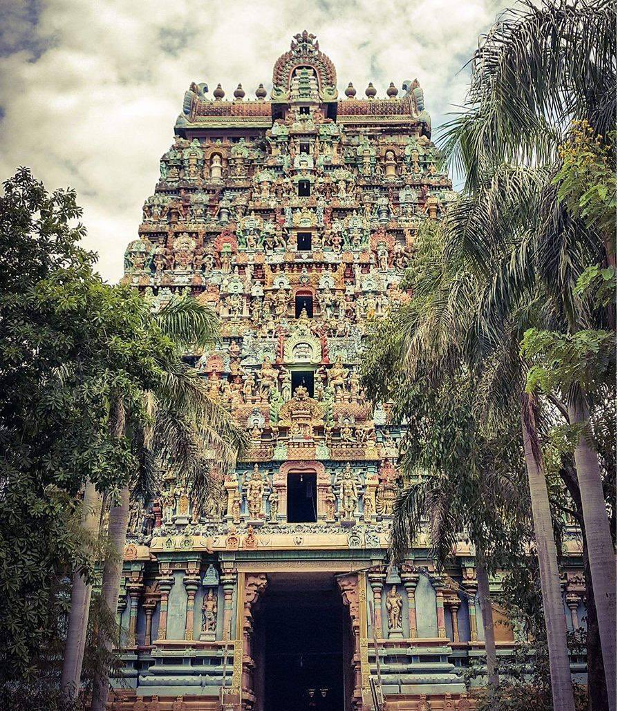 KalaForTemples's tweet photo. A famed temple in Tamil Nadu that breathes water into its very heart.
It is one of the Pancha Bhuta Sthalams, the shrine of Water.

The sanctum is partially submerged in water all year round, a living symbol of its element. It is also an Upadesa Sthalam where the goddess receives teaching from the Lord. And here, no Thiru-Kalyanam (divine marriage) is ever celebrated.

Any guesses? Read on.
1/3