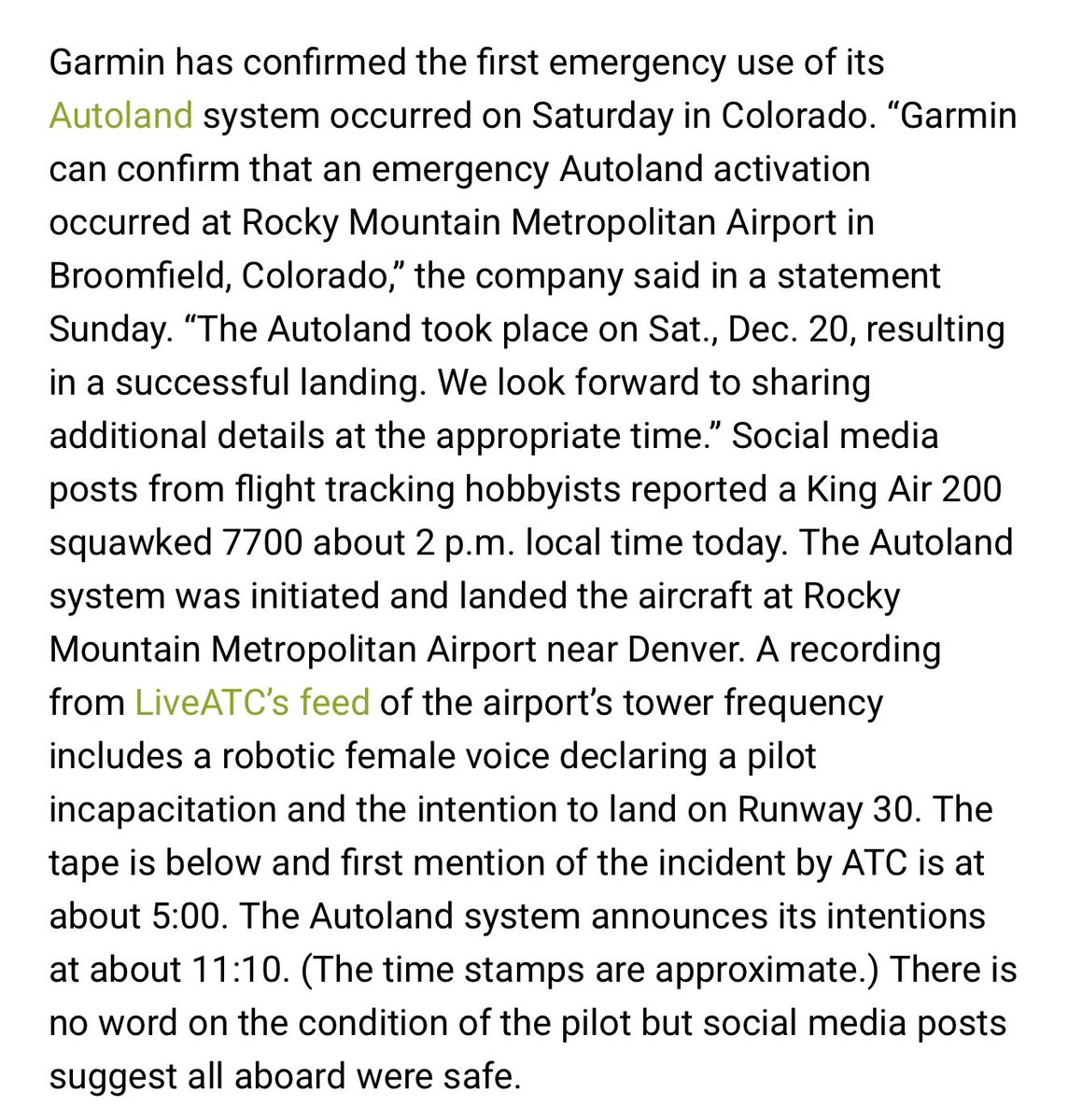 autoland news clipping