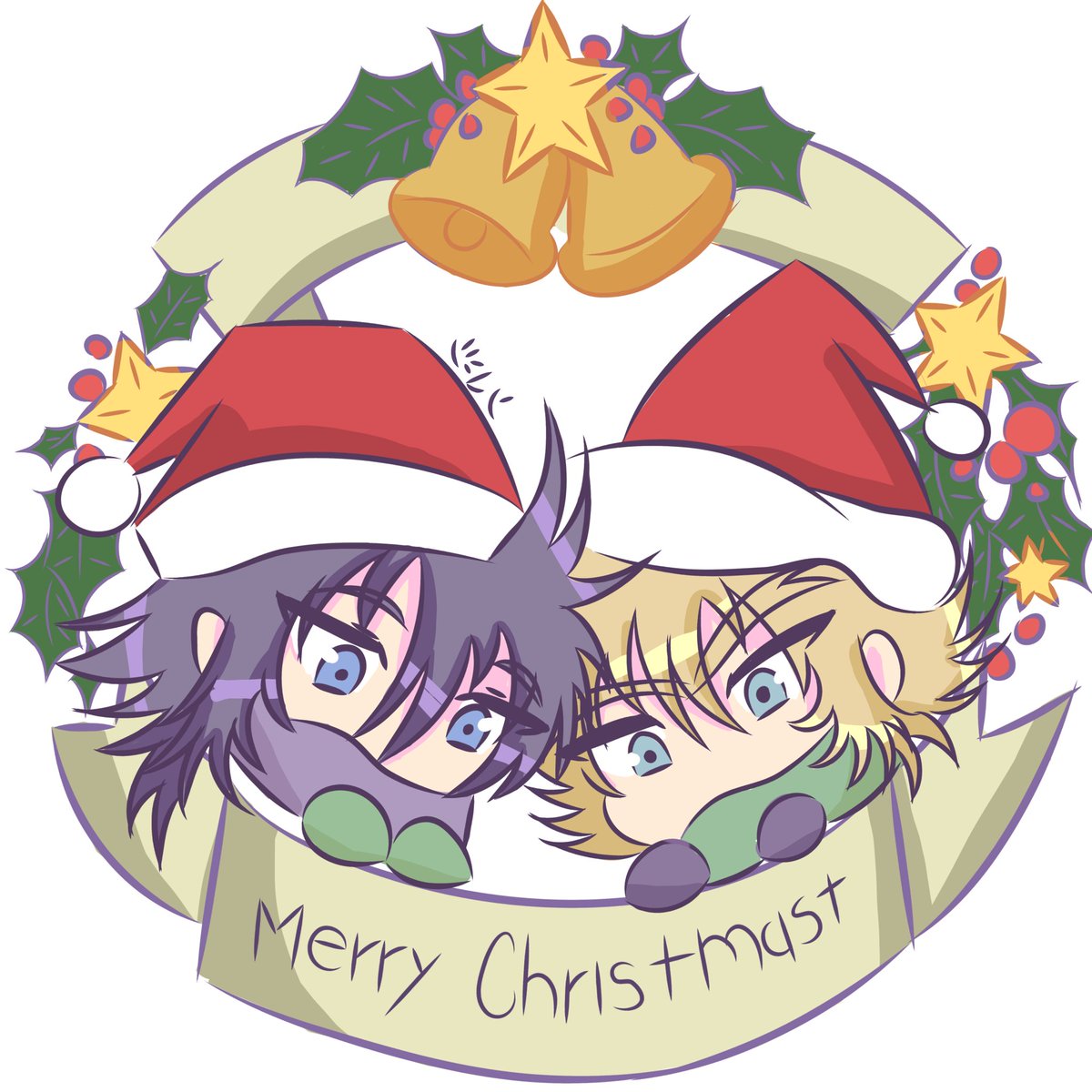 #Aiarhada   #アイラダ #Aiacos #Rhadamanthys #SaintSeiya #digitalart #聖闘士星矢 #Christmas2025 #christmas #fanart