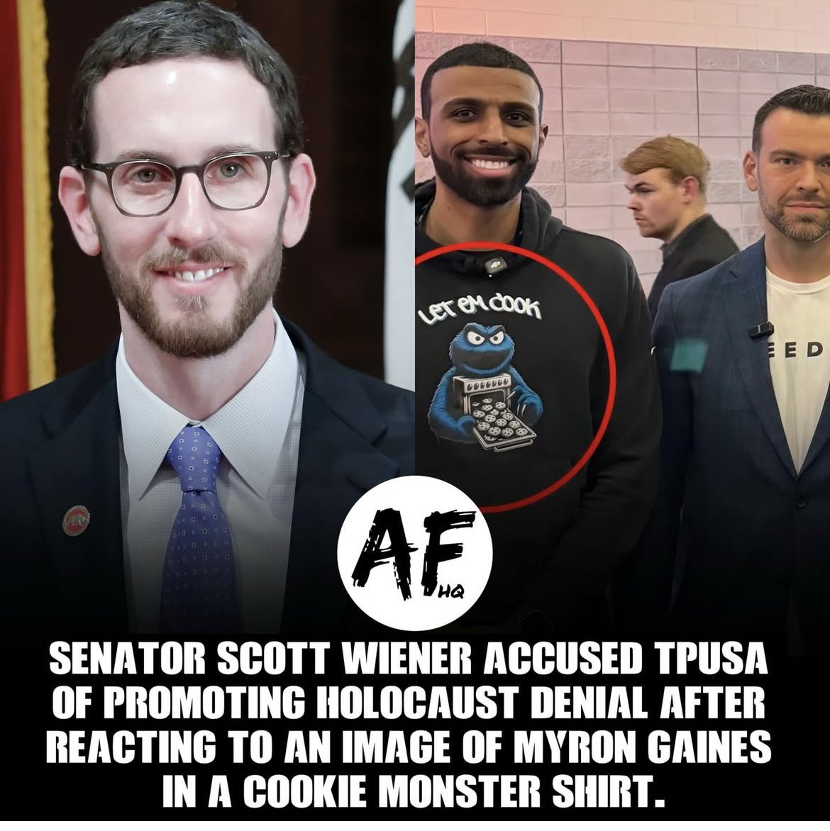 jakeshieldsajj's tweet image. They are more outraged that Myron wore a Cookie Monster shirt then they are that Israel killed 20k children