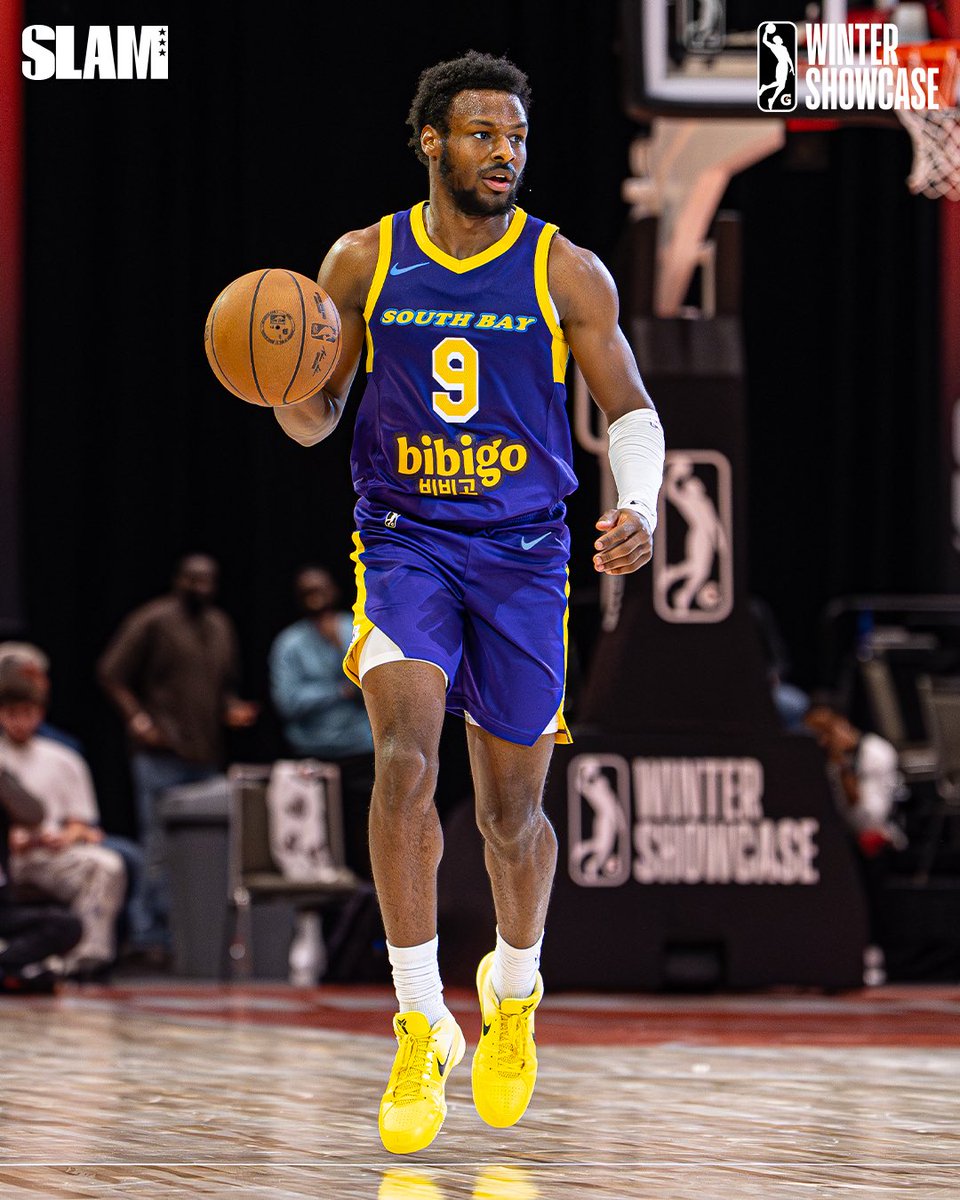 Bronny had the Beans ready for the @nbagleague Winter Showcase