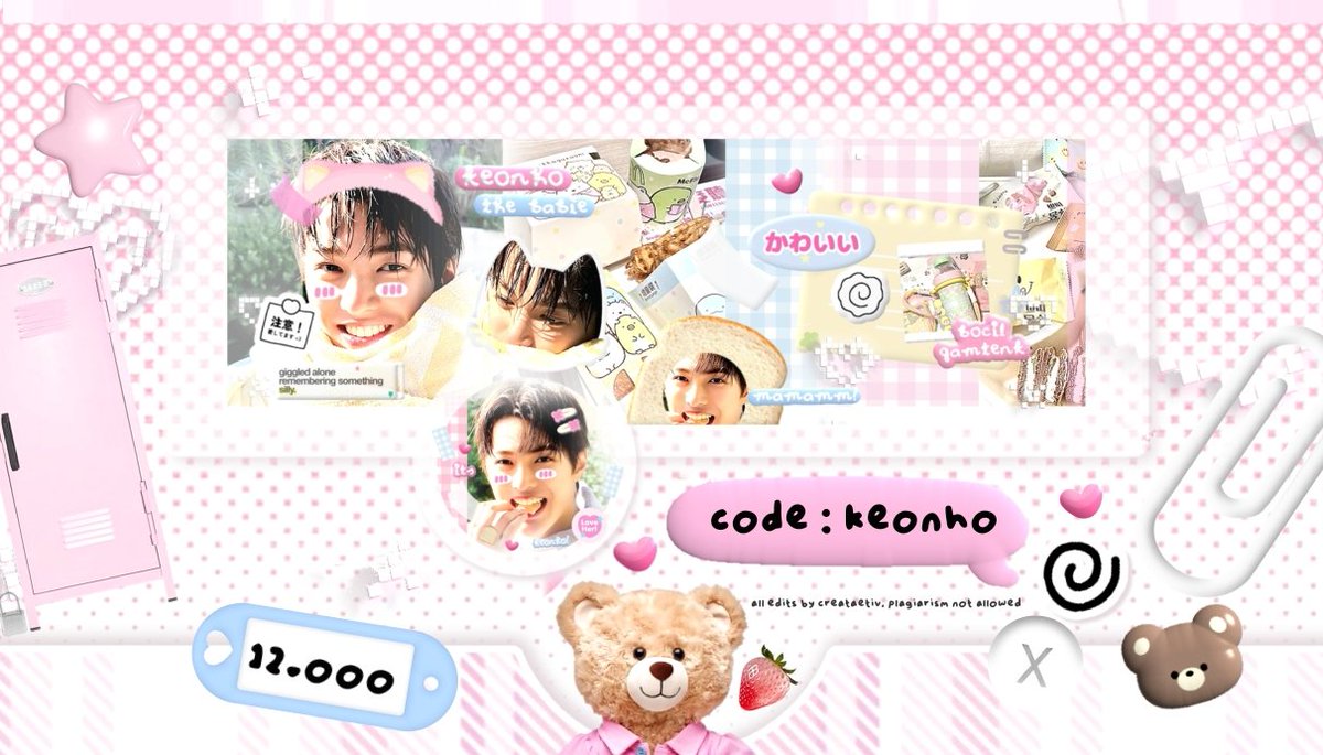 creataetiv's tweet image. ⁺ ° ⑅♡! help repostnya man teman, thank you 🧸🌀🗯

๑ ˚ haloo aku ada layout ready stok cortis keonho, seonghyeon, juhoon &amp;amp; sakuyaa, price 12k free retext yaa! bisa ketuk dm nini jika berminat &amp;gt;____&amp;lt; open request jugaa buat katalog ini, yuk jajann 💓

#zonauang