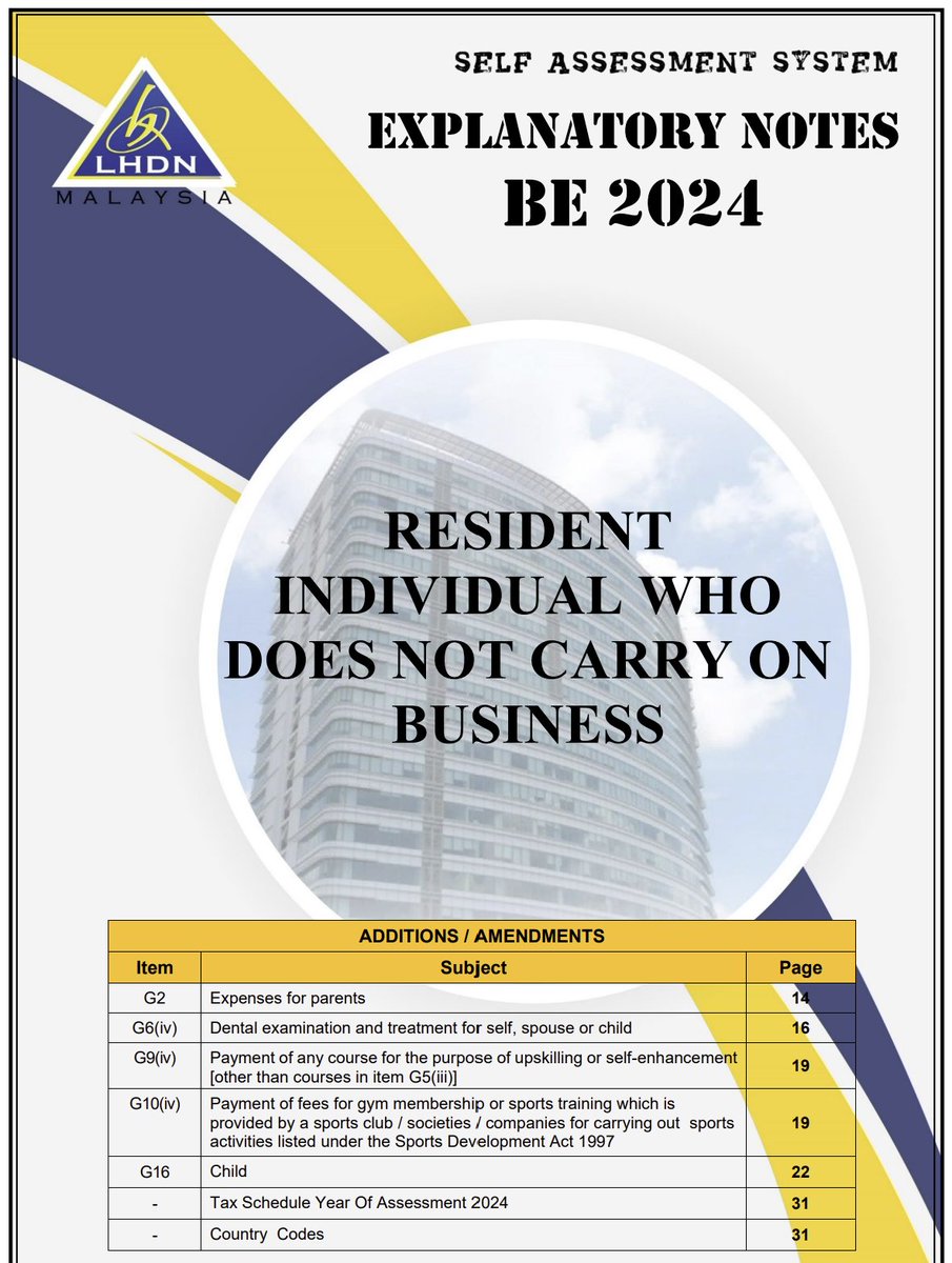 In case you didn’t know, LHDN has explanatory notes on what you can / CANNOT claim.

I’ve read the 2024 version (2025 is not out yet).

Here are a few things you should know. 🧵