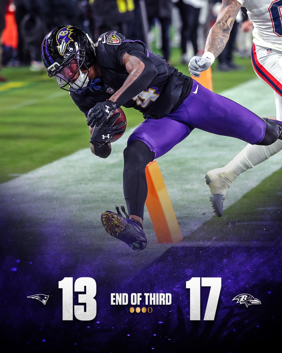 We're up 17-13 heading to the fourth quarter.