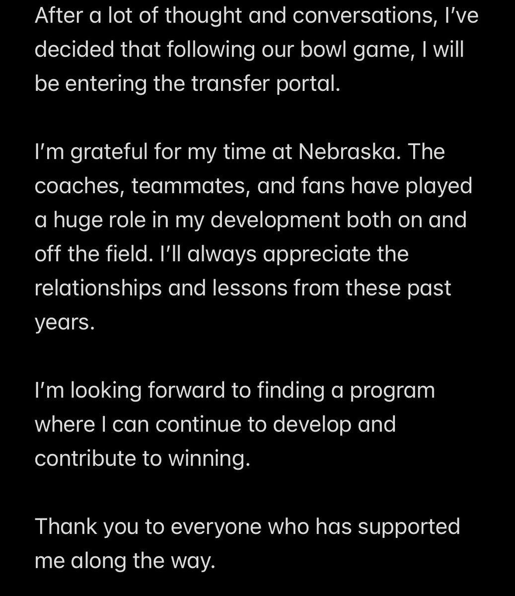 MaverickNoonan's tweet photo. Thank you Nebraska! https://t.co/wWH9CrzI4t