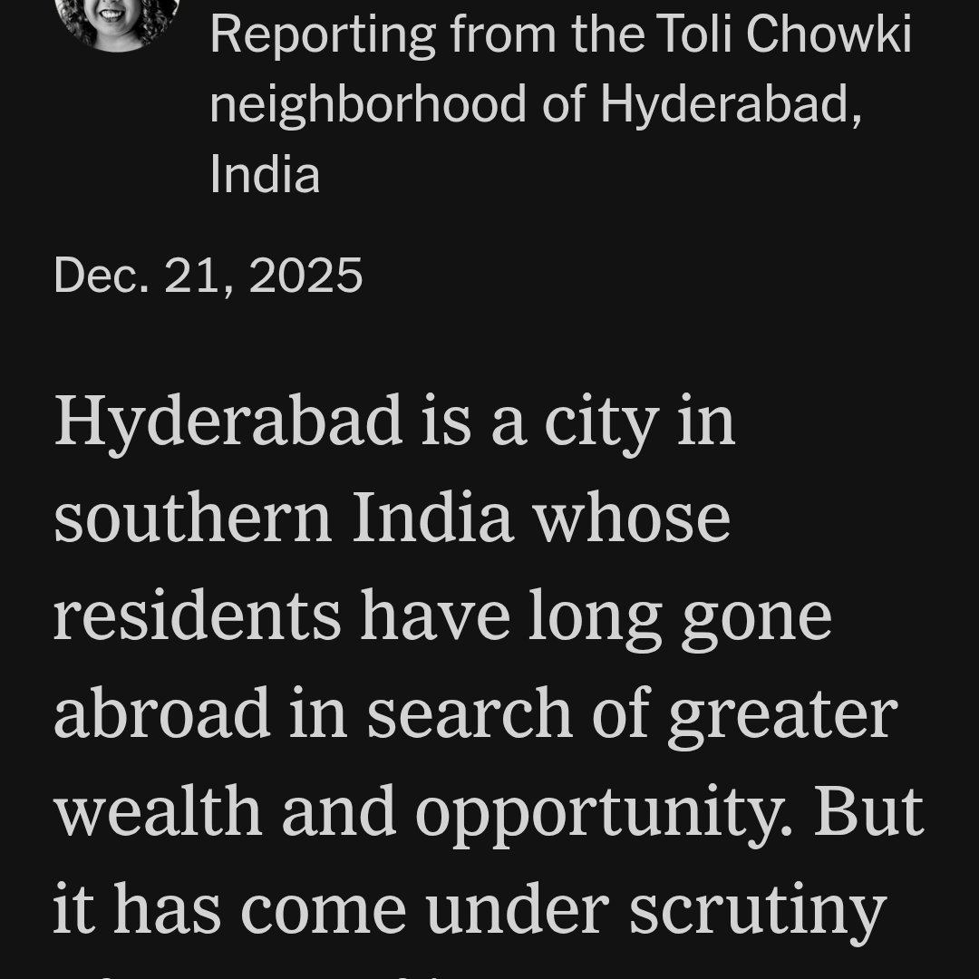 What is the NYT saying here? That Hyderabad is a ghost town?