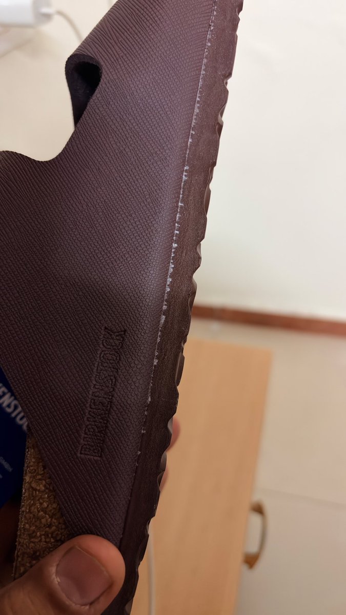 dlxdent's tweet photo. First-hand experience matters. Received an item from @BIRKENSTOCKIndia with unsatisfactory finishing. Have contacted customer support and hoping for a resolution that reflects the brand’s values. https://t.co/H1CB6uQJdL