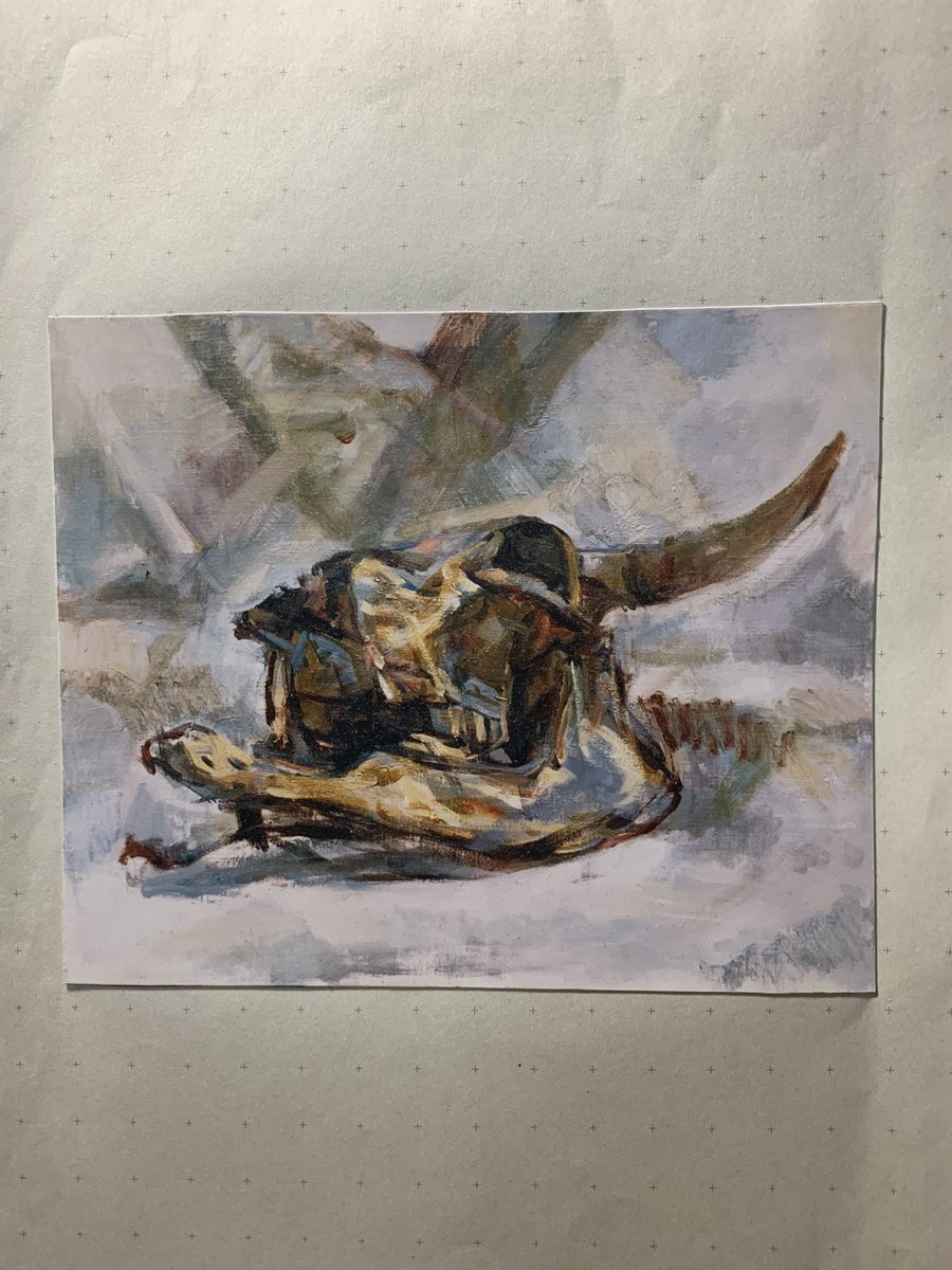 牛骨を被る少女　原画 油絵 oil painting 絵画 abstract 牛骨を被る少女 原画 油絵 oil painting 絵画 abstract 牛骨を被る少女