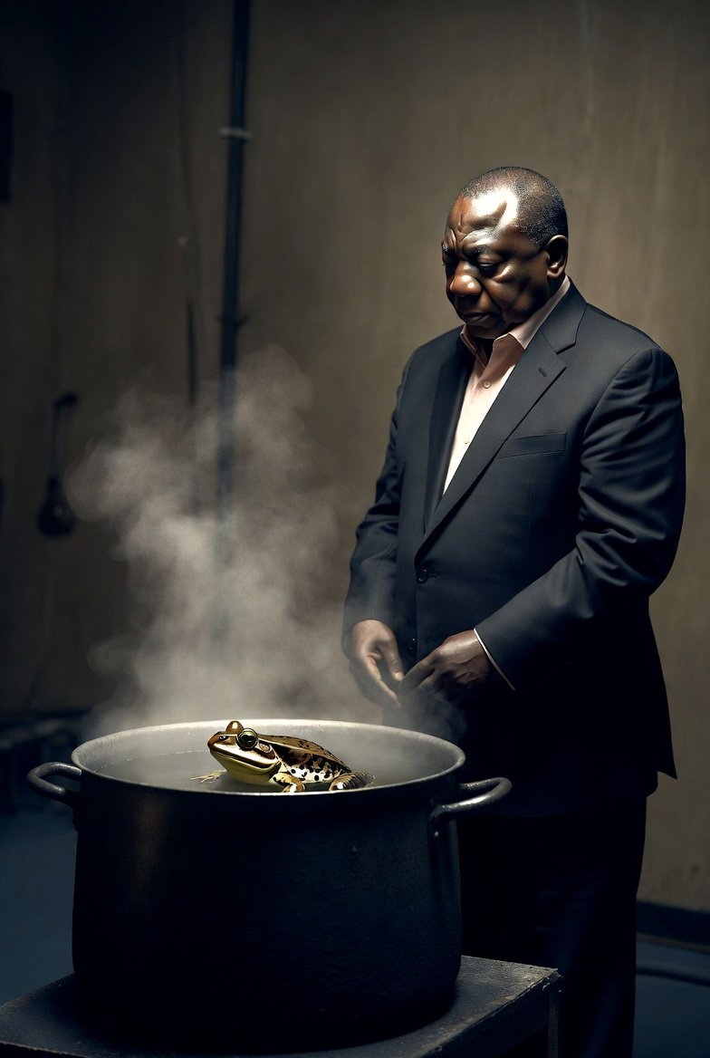 In the memoirs of the late Mario Oriani-Ambrosini, <a href="/CyrilRamaphosa/">Cyril Ramaphosa 🇿🇦</a> is quoted as saying during the 1990's negotiations:

"In his brutal honesty, Ramaphosa told me of the ANC's 25-year strategy to deal with the whites. It would be like boiling a frog alive, which is done by raising