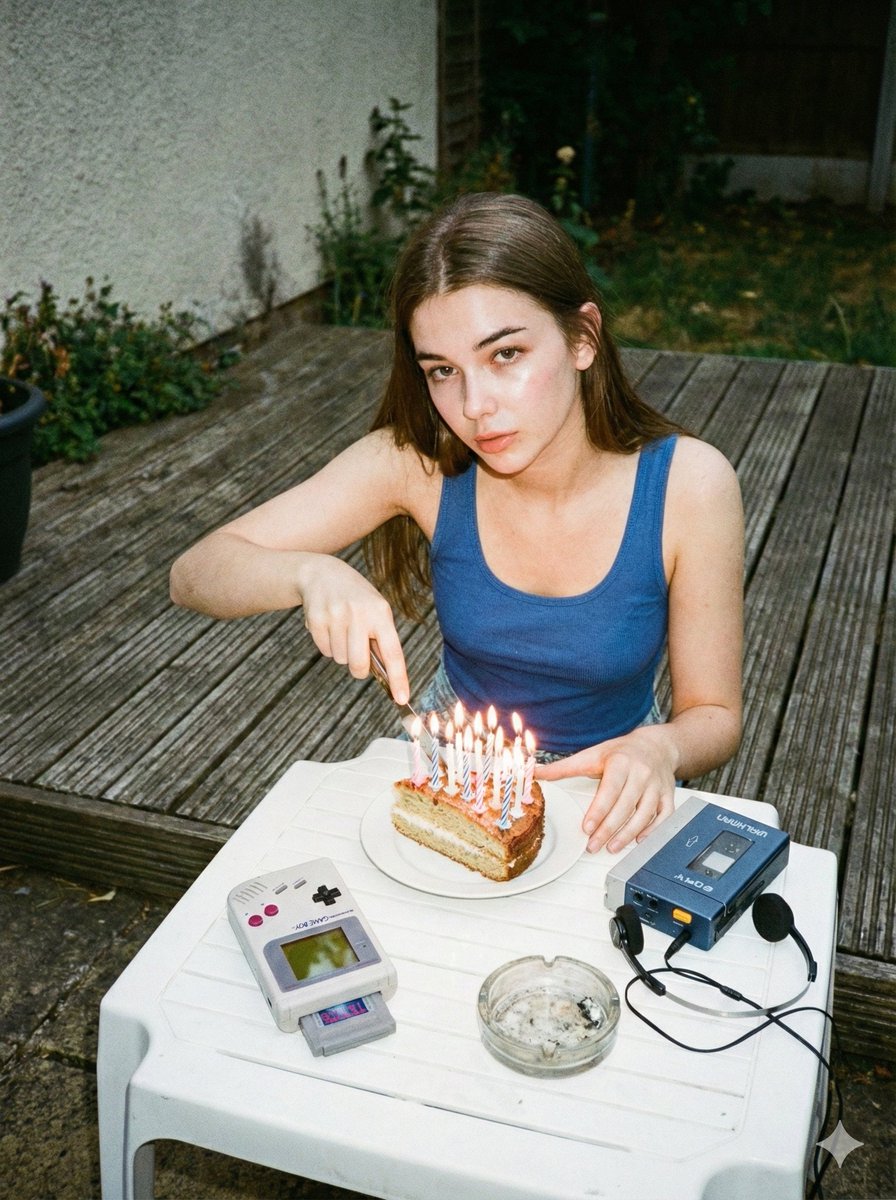 1980s Disposable Camera Birthday Portrait with Identity Lock — example 2