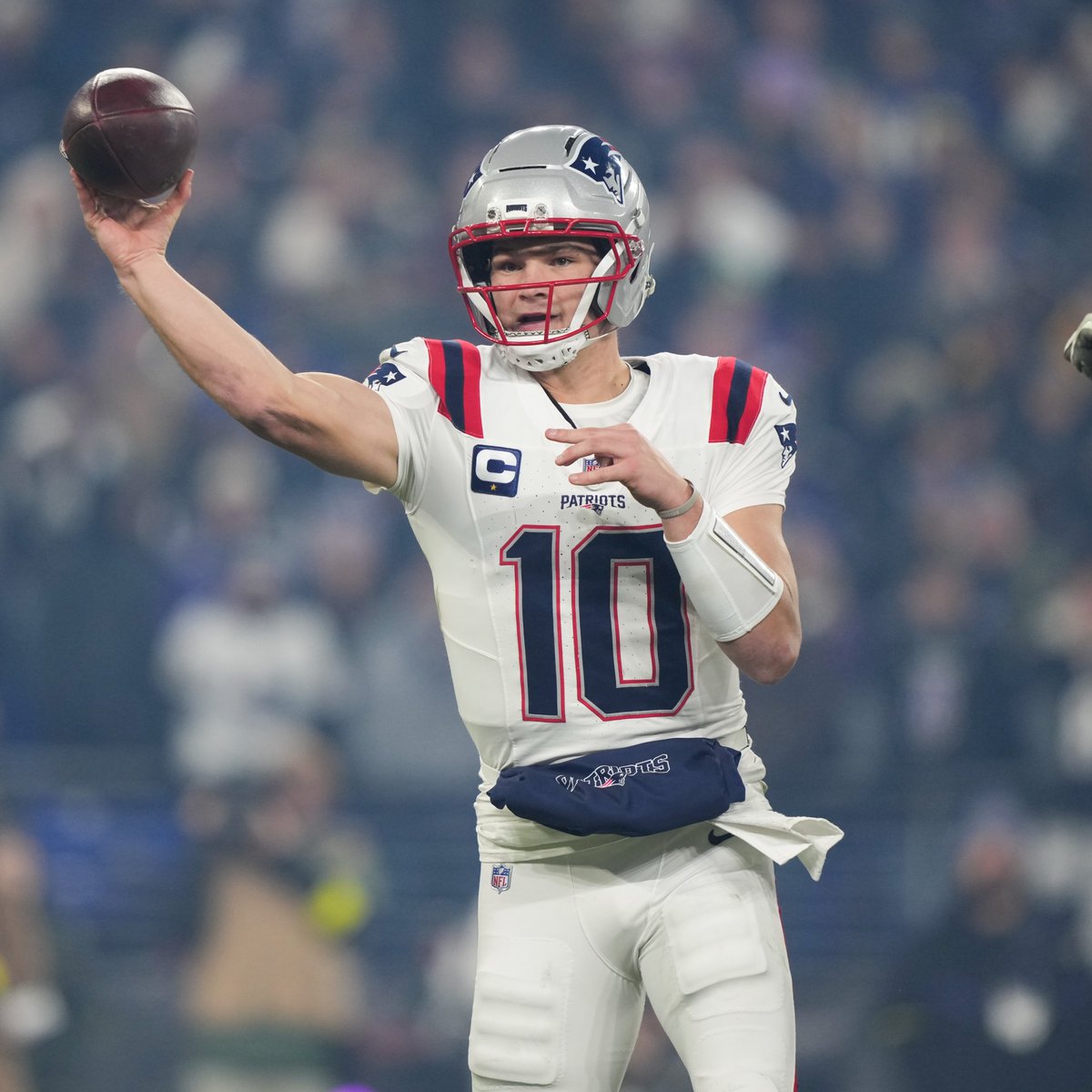 Drake Maye has his first career 300-yard passing game 👏

NEvsBAL on NBC
Stream on <a href="/NFLPlus/">NFL+</a> + Peacock