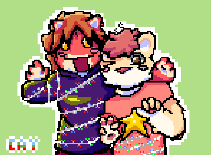 Caymero's tweet photo. Esta bien watonsito mi arbolito de navidad este año

#Christmas2025 #art #pixelart #pixelartist #nose #furry https://t.co/B97HJEaay1