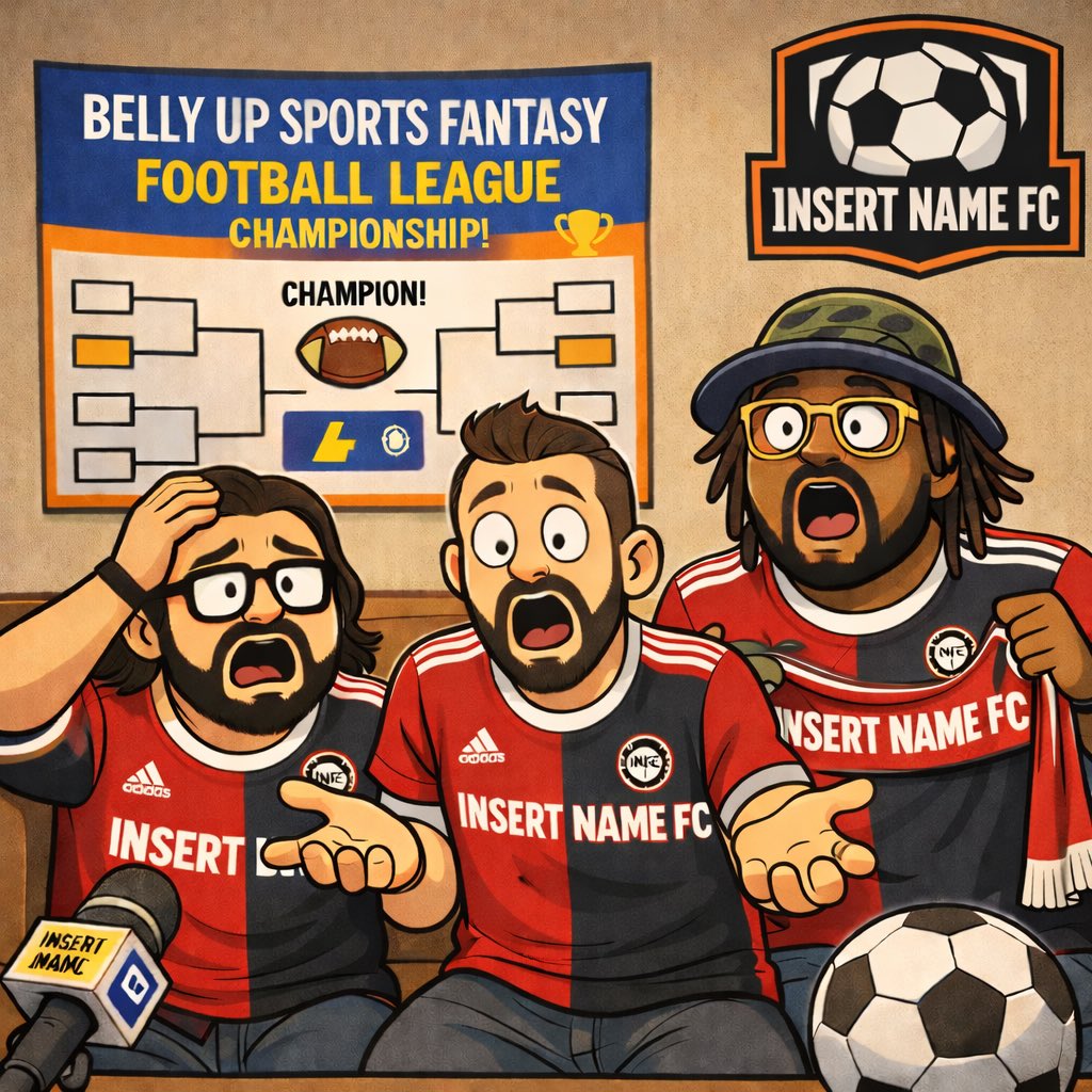InsertNameFC's tweet photo. You talk NFL all year.
We talk fútbol all year.

Same league.
Same rules.
Same result.

“Insert Name” FC: Championship Game 🏆

#InsertNameFC #BellyUpSports #FantasyFootball #Soccer #Futbol #Football https://t.co/BPxgUQtE9e