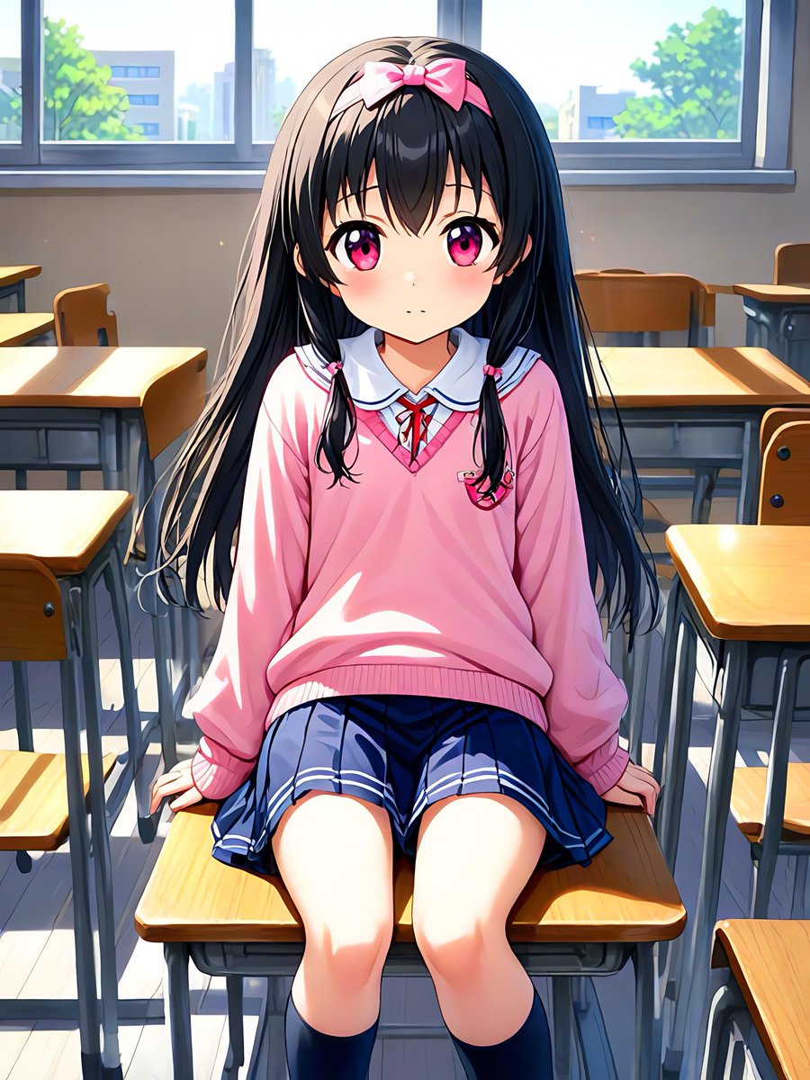 午後の教室の小学生！
#AIイラスト︎︎ #AIart #女子小学生 #教室