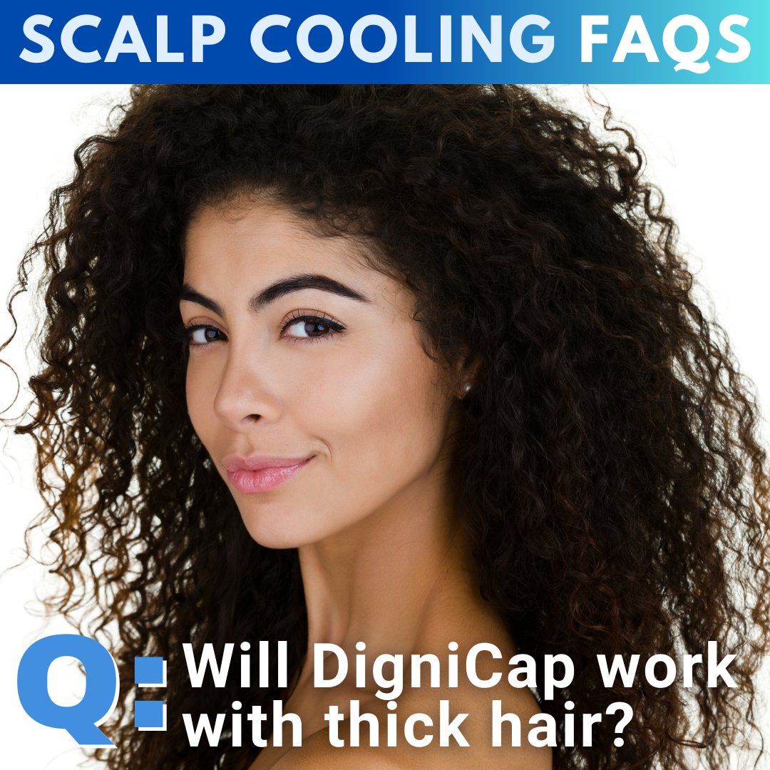 While results will vary depending on the regimen, #scalpcooling with #DigniCap can work well with thick hair. For more information about minimizing #chemo-induced hair loss, visit dignicap.com

#cancer #breastcancer #cancersupport #SavingHairChangingLives