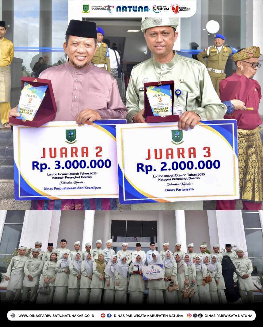 Inovasi #SongGiNatuna raih juara 3 pada lomba inovasi daerah Tahun 2025, Senin(22 Desember 2025).

#SongGiNatuna merupakan sebuah hastag promosi oleh Dinas Pariwisata Natuna yang digagas oleh Sekretaris Dinas Pariwisata Natuna Wan Abdul Halim S. Sos.