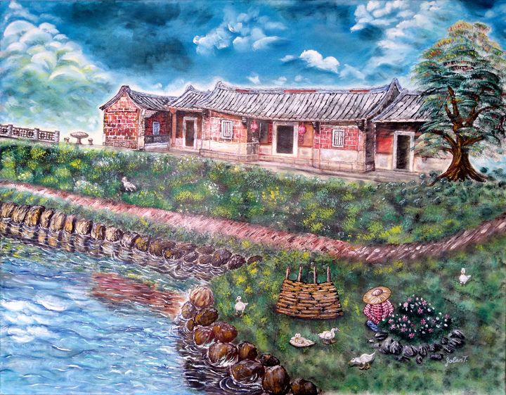 sanady68's tweet photo. Art of the Day! "Taiwanese Ancient Architecture". Buy at: https://t.co/zovnG8zlpD https://t.co/ynq05iVT1v