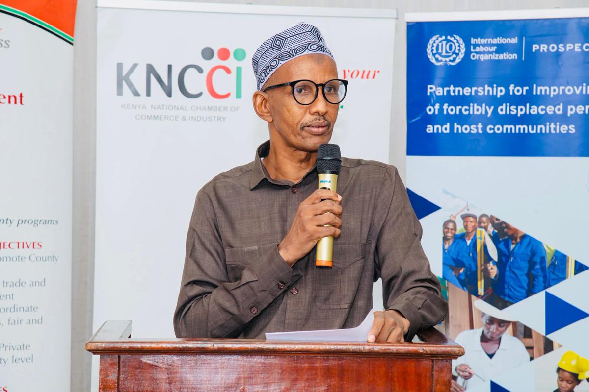 GarissaChamber's tweet photo. KNCCI Garissa, in partnership with ILO–PROSPECT, hosted a Business–Government Dinner Night, bringing together National &amp; County Government, KEBS, KRA, KRCS, WFP, development partners and the business community. #KNCCIGarissa #ILOPROSPECT https://t.co/GXvnTZgnPR