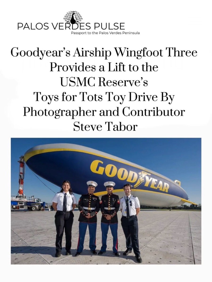 PVPulseMagazine's tweet photo. A beautiful day of community, toys, and the Goodyear Blimp! Thanks to all who showed up to support Toys for Tots 🎁❤️ #GoodyearBlimp #ToysForTots #GiveBack #HolidayGiving #CommunityEvent @GoodyearBlimp @USMC https://t.co/ESyfAkTkLa