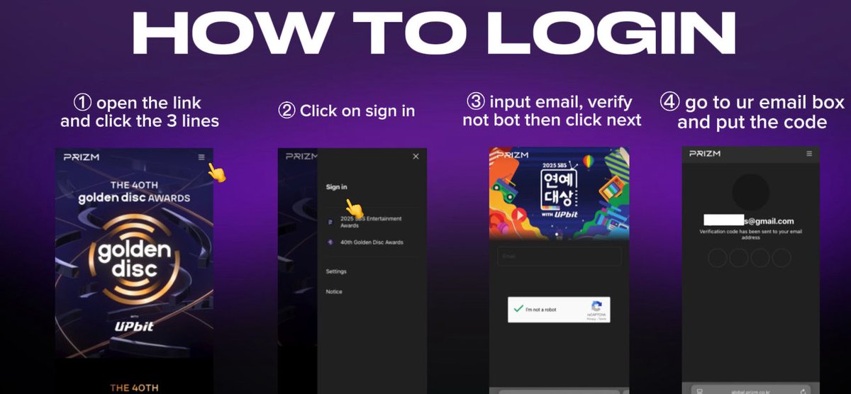 GENIUS9N's tweet image. #JENNIE is nominated for Most Popular Award at the 40th Golden Disc Awards 🏆

Guide on how to make an account &amp;amp; activate it is below 👇

🗓️ Dec 22, 12PM KST – Jan 5, 12PM KST

Link to the website: global.prizm.co.kr/story/gda25

*NOTICE sharing your votes will get you 2 extra votes.