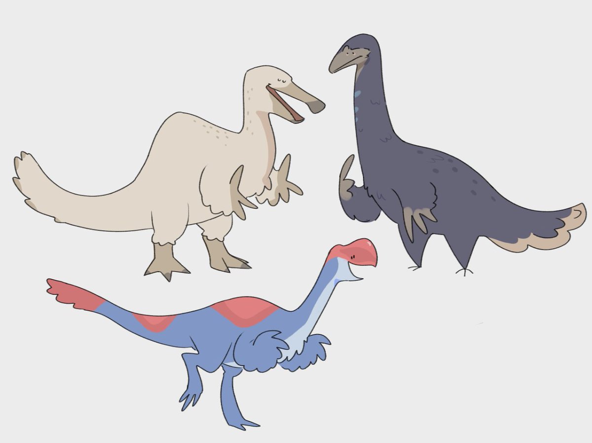 ImGhostiKd's tweet image. Deinocheirus, Therizinosaurus, Gigantoraptor
