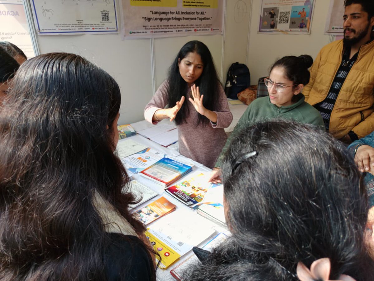 Day 7 at Divya Kala Mela 2025 | Kartavya Path, India Gate
Smiles, signs, and inclusion at the ISLRTC stall 🤟
Visitors are enthusiastically learning basic Indian Sign Language, interacting with our team, and spreading awareness—making every moment meaningful.
#DivyaKalaMela2025