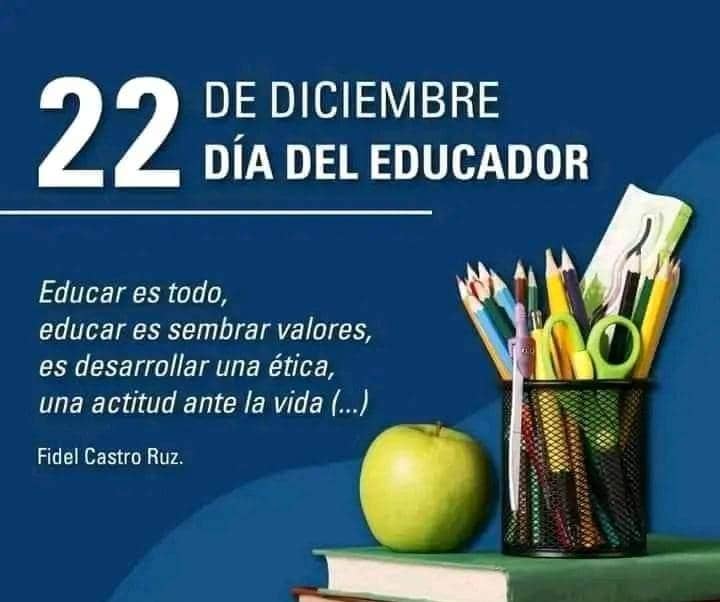 Muchas felicidades a todos los educadores. A los que han formado tantas generaciones de profesionales de la salud. A los que se recuerdan para siempre porque fueron ejemplo y marcaron la trayectoria de nuestras vidas.  
A esos maestros que somos todos. Muchas felicidades!!!