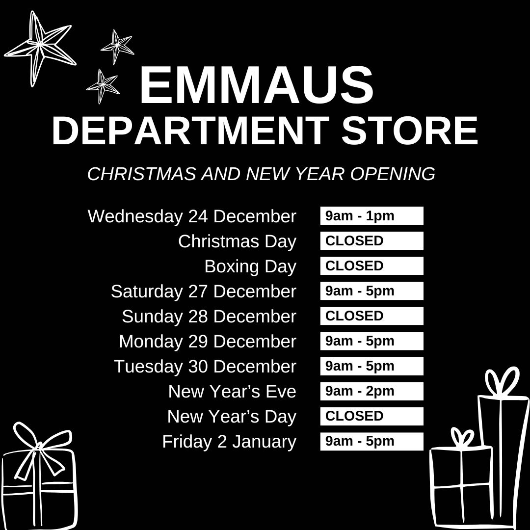 Thank you for shopping at Emmaus Department Store - where what you spend helps your local Emmaus homelessness charity 💚

📍Emmaus Department Store, Fishergate Shopping Centre, Preston, PR1 8HL.

#Shopping #OpeningHours #Preston #Lancashire
