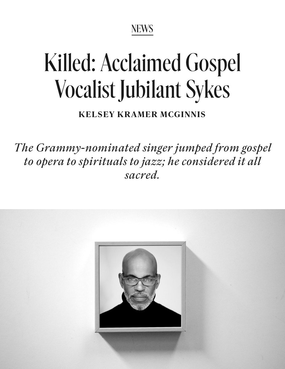 Rest in Peace 🕊️

Jubilant Sykes jumped from gospel to opera to spirituals to jazz; he considered it all sacred.

The Grammy-nominated singer was killed at the age of 71.