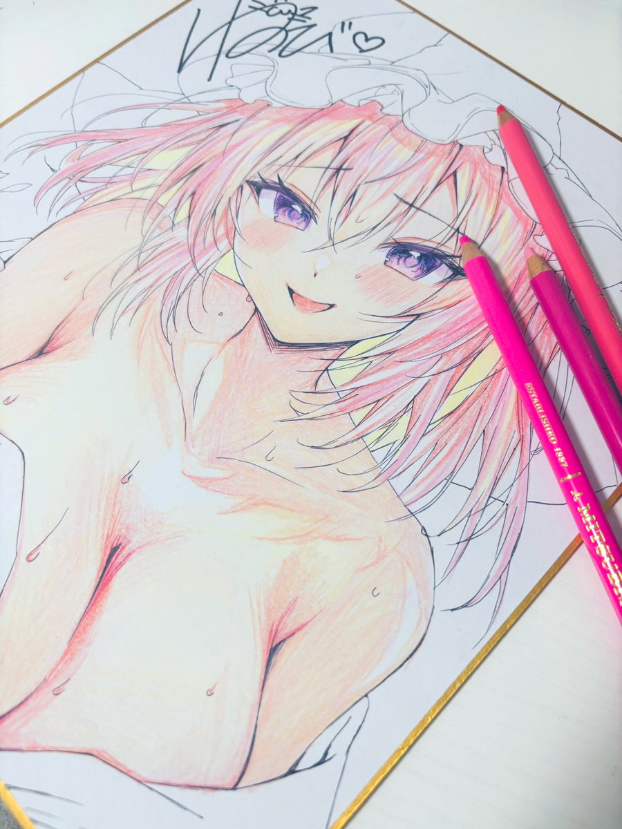 色紙途中経過!
今回は幽々子です🦋
完成したら投稿します! 