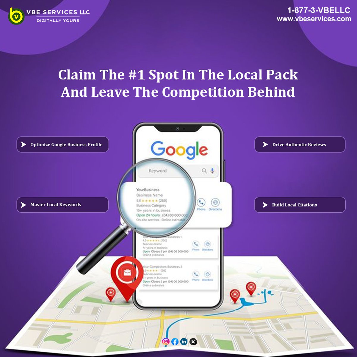 Vbeservice's tweet photo. Win the Google Local Pack and turn nearby searches into real customers.

Get started at https://t.co/axsyS3aA0E

#localseo #googlebusinessprofile #localpack #seoservices #googlerankings #digitalmarketing #smallbusinessseo #onlinemarketing #leadgeneration #vbeservices https://t.co/eY3qSqcLlY