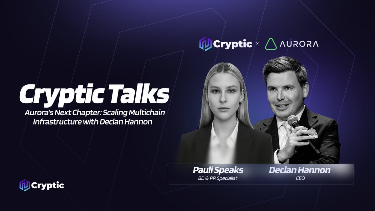 auroraisnear's tweet image. Set your reminder for some alpha with @declan_hannon on what's next for Aurora and Multichain Infra, hosted by @Cryptic_Web3! 😜