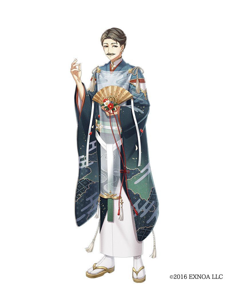 BunAl_PR's tweet photo. 【ステップアップ召装　頌春奉祝　第二弾】
今回のステップアップ召装で登場する、絢爛和装を公開いたします。
夏目漱石
松岡譲
#文アル https://t.co/3IUnAYj8nF