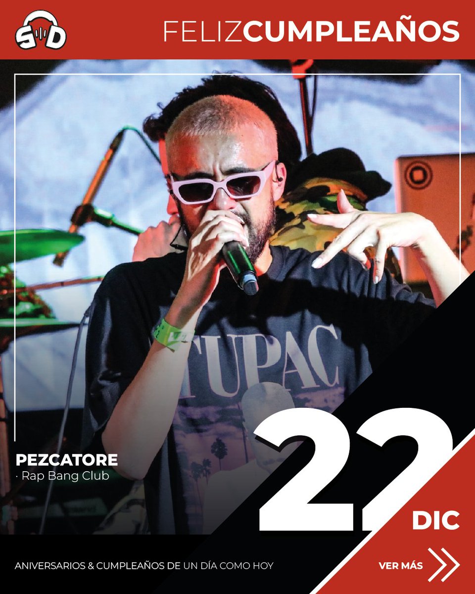 SoundDatos's tweet image. #SoundDatos · Diciembre 22 | Feliz Cumpleaños:
· Pezcatore ( @RapBangClub)
· @nicollejadad 
· Leonardo Fernández (Los Árboles)
---
Click en el link para ver más: instagram.com/p/DSkiRvwAAHq/…