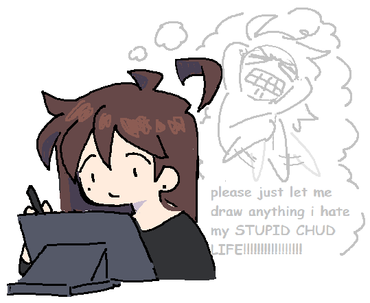 blumothy's tweet image. why yes staring at a blank canvas for hours on end is my favourite pastime how did you know