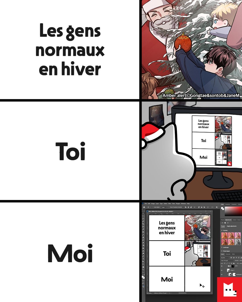 Tant que vous êtes heureux, c'est l'essentiel. Ce Noël encore, avec LEZHIN  🎄 #LEZHIN #LEZHINFR #JoyeuxNoël #MerryChristmas, image size:960x1200