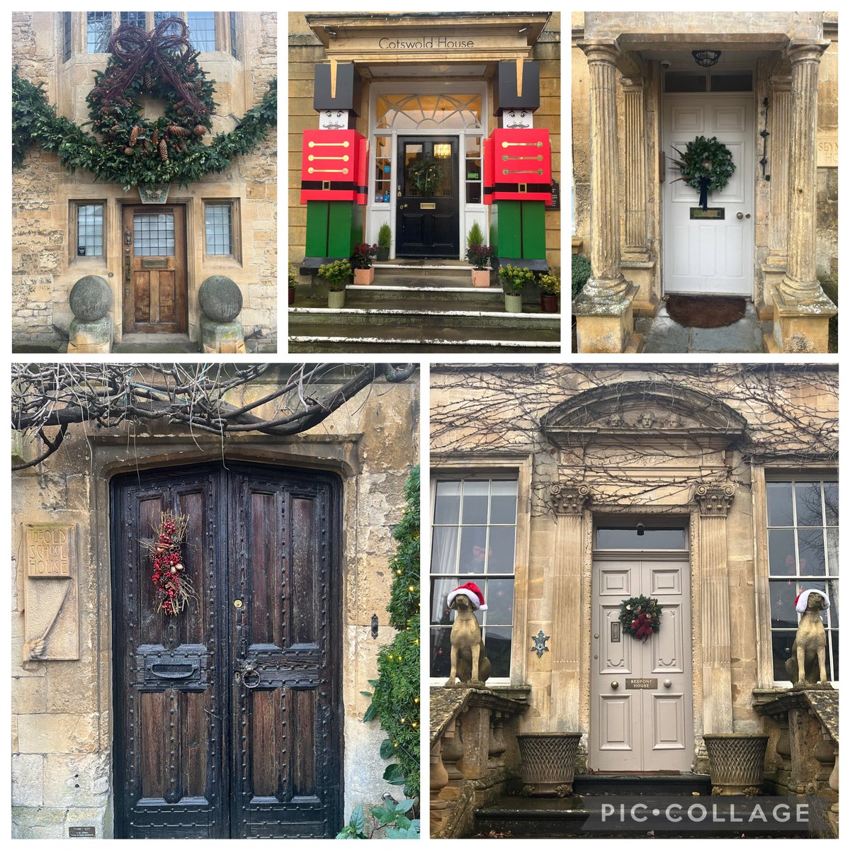 helengoth's tweet image. Chipping Campden has the most wonderful doors which look even better at Christmas! #Cotswolds #Gloucestershire