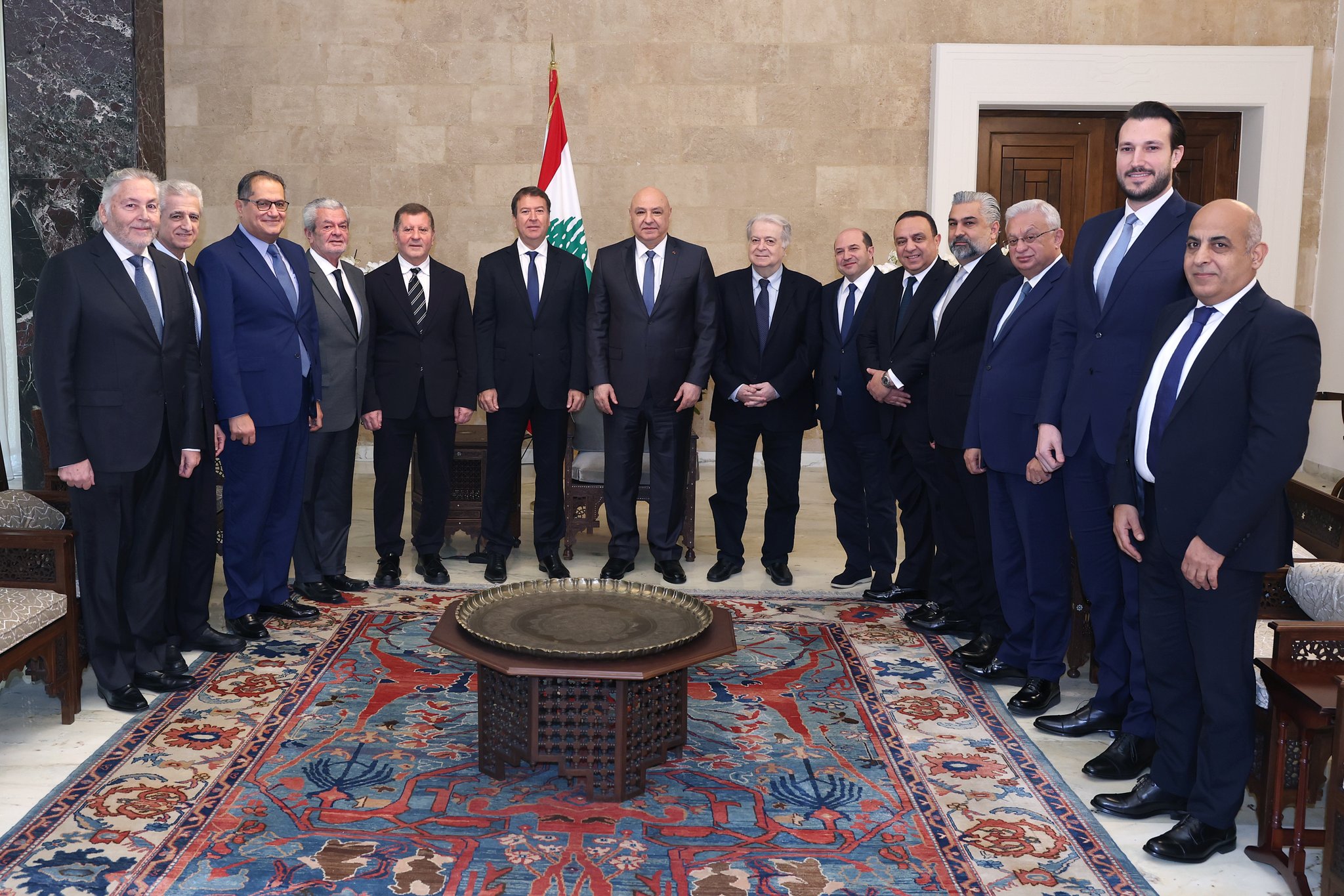 وفد اتحاد مجالس رجال الأعمال اللبنانية الخليجية (الرئاسة اللبنانية). 