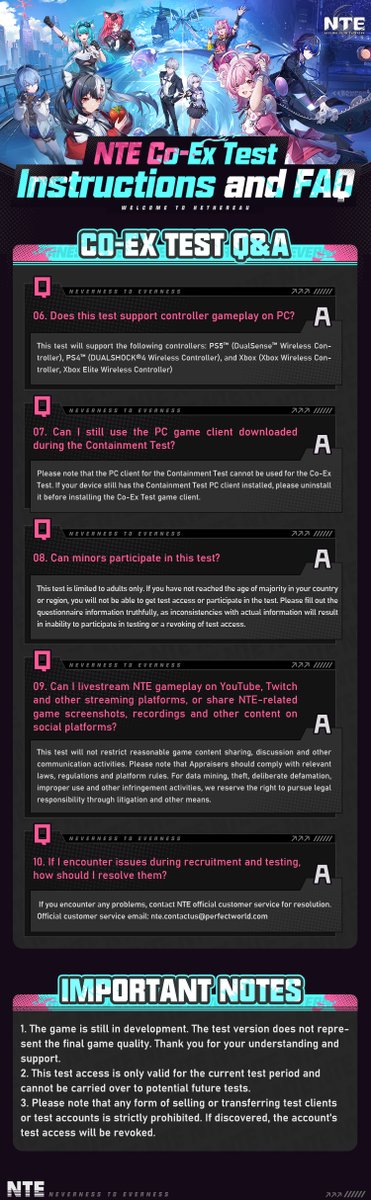NTE_GL's tweet image. NTE Co-Ex Test Now Recruiting

Recruitment for the NTE Co-Existence (Co-Ex) Test is now open! Preregister and fill out the questionnaire for a chance to gain access to the test!
Go fill it out &amp;gt;&amp;gt; pwgam.es/4scX8kS

&amp;gt;&amp;gt;Test Details&amp;lt;&amp;lt;
▶Test Type: Limited-access closed beta…