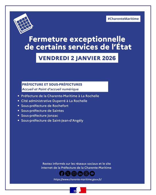 Image de l'actu de Préfet de la Charente-Maritime 🇫🇷🇪🇺