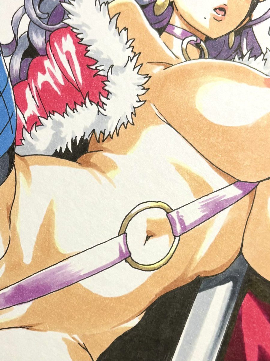 色紙2枚提出して今年の納品物完了
今回の褐色肌色少し明るめのコピックE21をベースにしてみたらムラ少なめで使いやすかった(影色はE33 