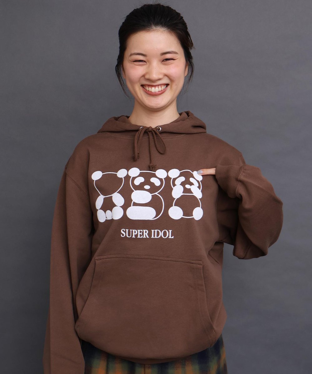 小物 gami I am I キャッチーな モチーフプルオーバー🐼🍪 SUPER IDOL HOODIE