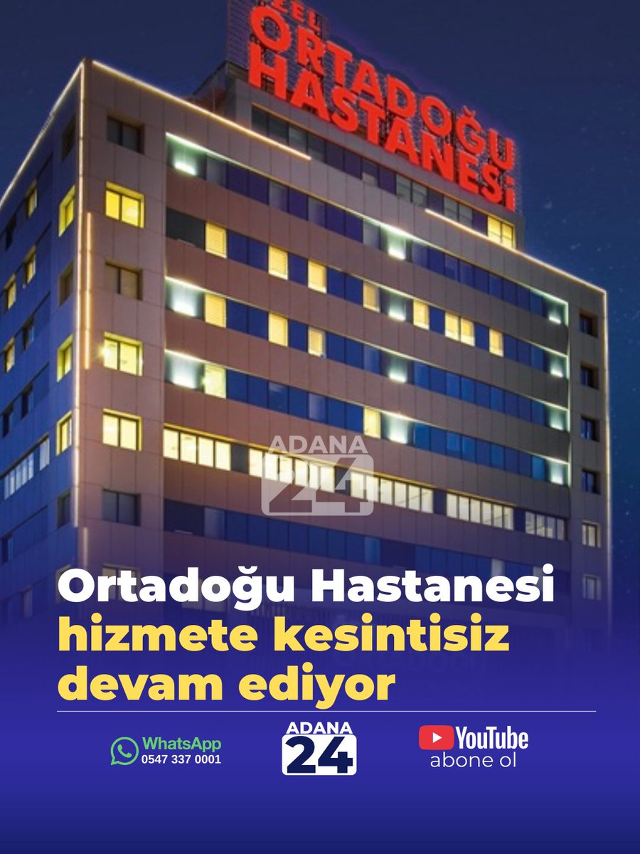 Adana’da ve bölgemizde uzun yıllardır sağlık sektöründe başarılı hizmetler veren Özel Orta Doğu Hastanesi, ülkenin içinde bulunduğu ekonomik kriz ve bankaların uygulamakta olduğu faiz politikaları nedeniyle konkordato ilan etti. Ancak hastanede sağlık hizmetleri tam teşekküllü